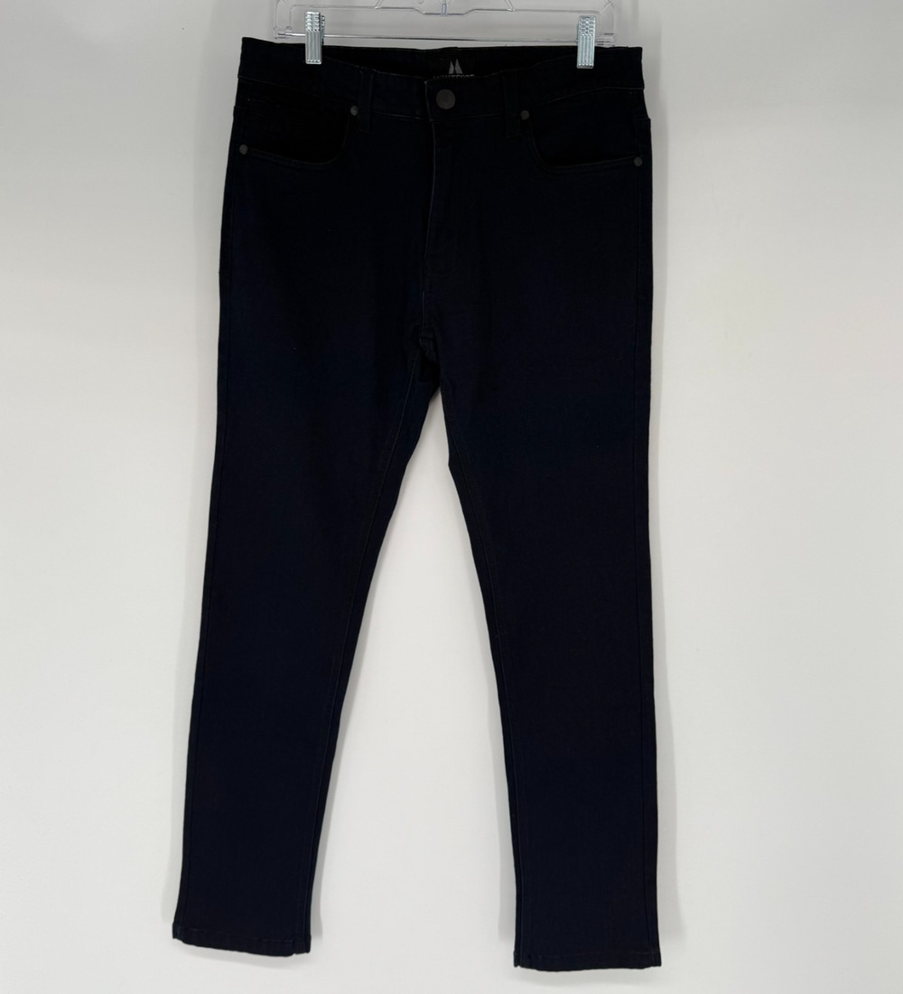 Montfort Jeans 32X32 Dark Blue Slim Fit Zip Fly Stretch Denim Streetwear Casual